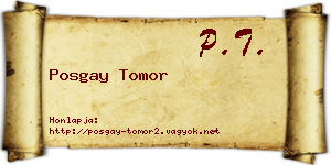 Posgay Tomor névjegykártya